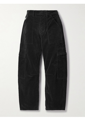 Citizens of Humanity - Marcelle Cotton-blend Corduroy Wide-leg Cargo Pants - Gray - 23,24,25,26,27,28,29,30,31,32