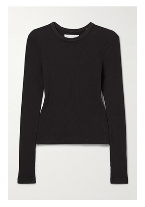 Citizens of Humanity - Pilar Waffle-knit Cotton T-shirt - Brown - x small,small,medium,large,x large