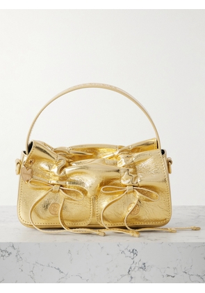 Acne Studios - Micro Metallic Crinkled-leather Tope - Gold - One size