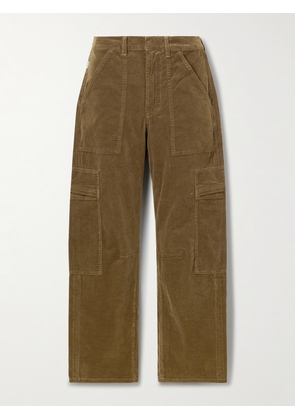 Citizens of Humanity - Marcelle Cotton-blend Corduroy Barrel-leg Cargo Pants - Brown - 23,24,25,26,27,28,29,30,31,32