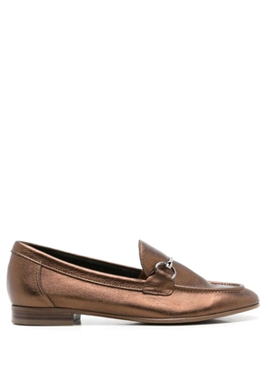 Sarah Chofakian Siena Oxford metallic loafers - Brown