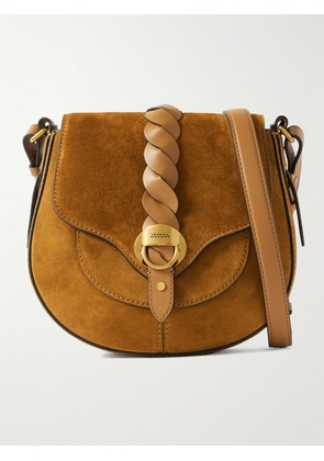 MARANT ÉTOILE - Altay Small Leather-trimmed Suede Shoulder Bag - Brown - One size