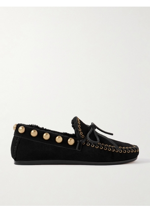 MARANT ÉTOILE - Fitza Embellished Suede Loafers - Black - FR36,FR37,FR38,FR39,FR40,FR41