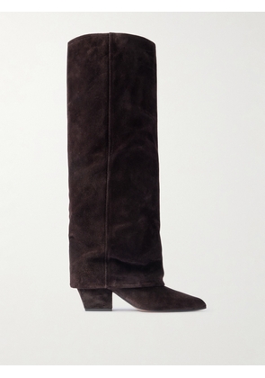 Paris Texas - Jane Folded Suede Knee Boots - Brown - IT36,IT36.5,IT37,IT37.5,IT38,IT38.5,IT39,IT39.5,IT40,IT40.5,IT41,IT41.5,IT42