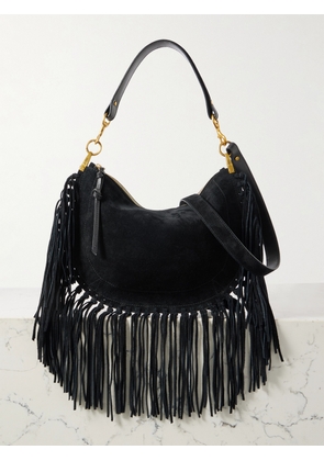 MARANT ÉTOILE - Oskan Soft Fringed Suede Shoulder Bag - Black - One size