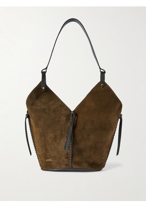 MARANT ÉTOILE - Tampa Leather-trimmed Suede Tote - Brown - One size