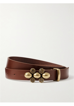 MARANT ÉTOILE - Valdez Embellished Leather Belt - Brown - 70,75,80,85,90
