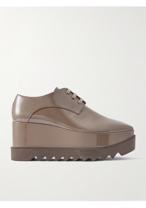 Stella McCartney - Elyse Glossed Brogues - Brown - IT35,IT36,IT36.5,IT37,IT37.5,IT38,IT38.5,IT39,IT39.5,IT40
