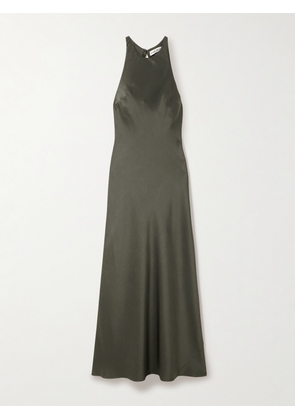BLAZÉ Milano - Skyros Satin Midi Dress - Green - 00,1,2,3,4