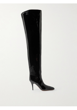 Stella McCartney - Glossed Over-the-knee Boots - Black - IT36,IT37,IT38,IT39,IT40,IT41