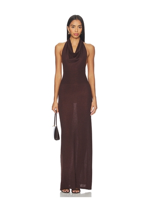 Aya Muse Reed Dress in Chocolate. Size L. Also in M, S, XS, XXS.
