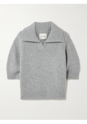 LISA YANG - Lailai Cashmere And Silk-blend Polo Sweater - Gray - 0,1,2