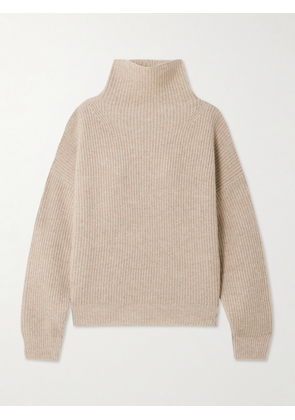 MARANT ÉTOILE - Brooke Ribbed Merino Wool And Cashmere-blend Turtleneck Sweater - Neutrals - FR 34,FR 36,FR 38,FR 40,FR 42,FR 44