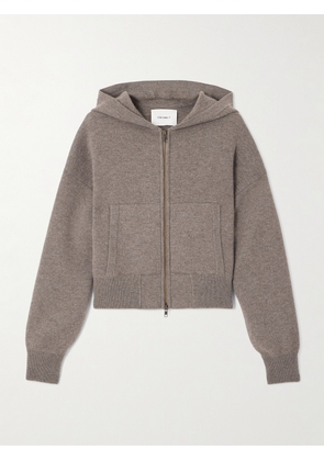 LISA YANG - Lilia Cropped Cashmere Hoodie - Neutrals - 01,2