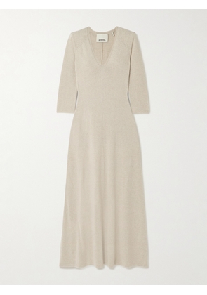 MARANT ÉTOILE - Salina Pointelle-knit Wool-blend Maxi Dress - Neutrals - FR 34,FR 36,FR 38,FR 40,FR 42