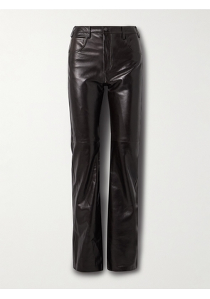 Nili Lotan - Joan Leather Straight-leg Pants - Brown - US0,US2,US4,US6,US8,US10