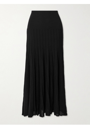 MARANT ÉTOILE - Ezra Ribbed Cotton-blend Midi Skirt - Black - FR 34,FR 36,FR 38,FR 40,FR 42,FR 44