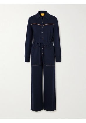 Guest In Residence - Western Everywear Cashmere Jumpsuit - Blue - x small,small,medium,large