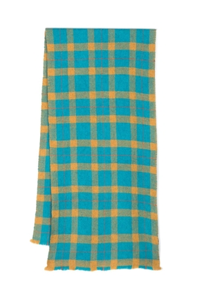 Altea checked knitted scarf - Blue