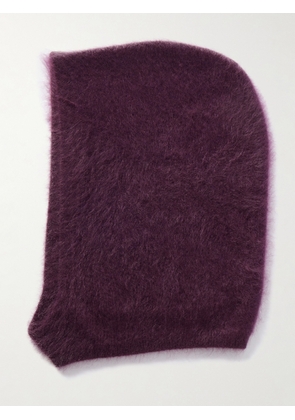 LISA YANG - Brushed-cashmere Balaclava - Burgundy - One size