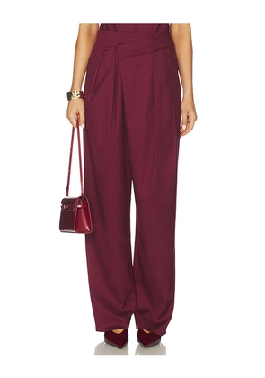 ET OCHS Leon Asymmetric Pant in Burgundy. Size 2. Also in 8.