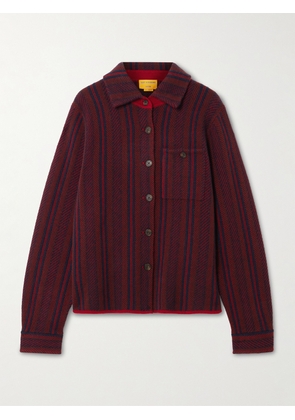Guest In Residence - Dylan Striped Cashmere Cardigan - Red - x small,small,medium,large,x large
