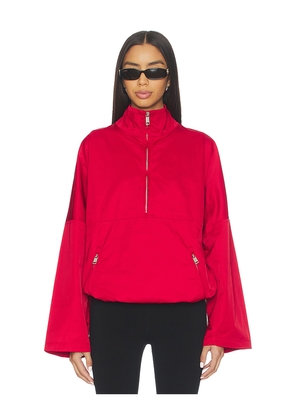 EAVES Silje Half Zip Parka in Red. Size L. Also in M, S, XL, XS, XXS.