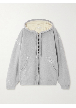Acne Studios - Flexa Hooded Cotton-blend Jersey Sweatshirt - Gray - xx small,x small,small,medium,large