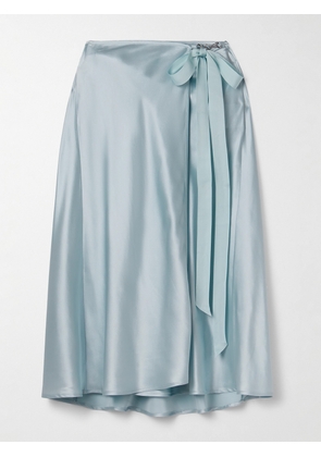 Acne Studios - Silk-satin Midi Wrap Skirt - Blue - DK32,DK34,DK36,DK38,DK40,DK42