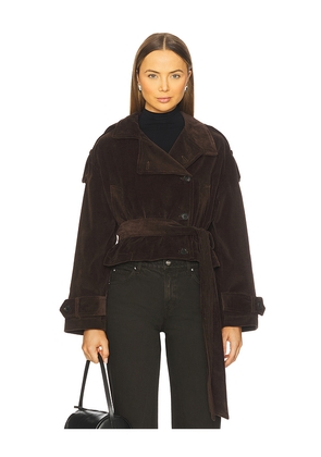 Citizens of Humanity Short Favi Trench in Brown. Size L. Also in M, XL.