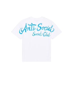 Anti Social Social Club Airbrush Mind Games Tee in White. Size L. Also in M, S, XL/1X.