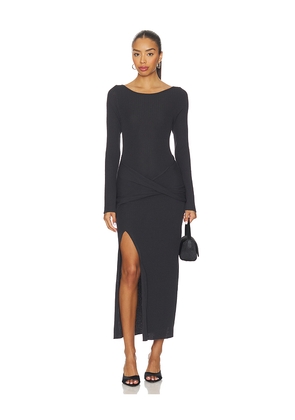 ASTR the Label Arwyn Sweater Dress in Charcoal. Size L. Also in M, S, XL, XS.