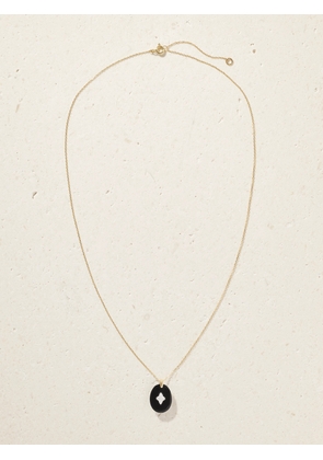Pascale Monvoisin - Gina 9-karat Gold Diamond And Resin Necklace - Black - One size