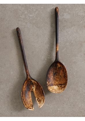 Dinosaur Designs - Stone Swirled Resin Servers - Brown - One size