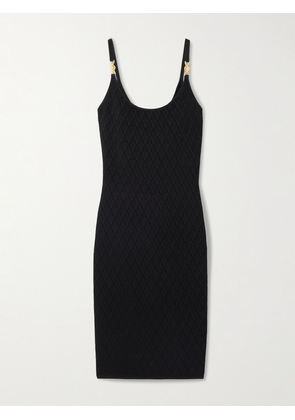 Versace - Embellished Knitted Midi Dress - Black - IT36,IT38,IT40,IT42,IT44,IT46,IT48