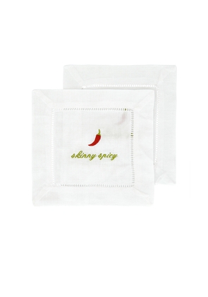 Abbode Skinny Spicy Napkin in White.