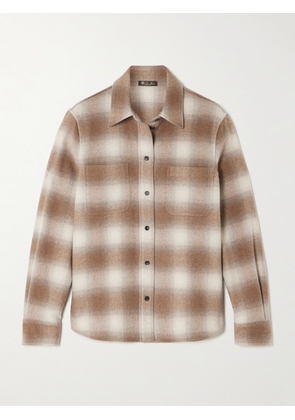 Loro Piana - Checked Wool And Cashmere-blend Flannel Shirt - Brown - IT36,IT38,IT40,IT42,IT44,IT46,IT48,IT50