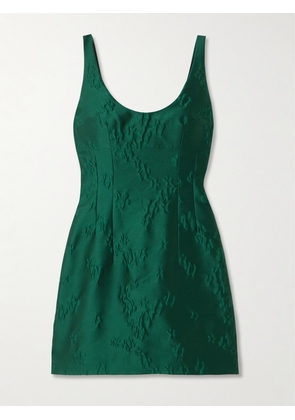 Emilia Wickstead - Einna Floral Cloqué Mini Dress - Green - UK 4,UK 6,UK 8,UK 10,UK 12,UK 14,UK 16