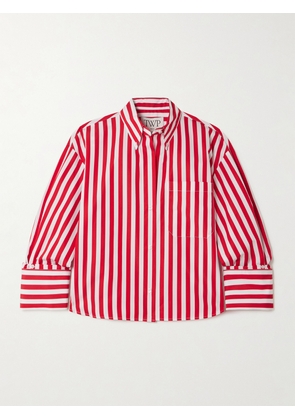TWP - J.d. Striped Cotton-poplin Shirt - Red - xx small,x small,small,medium,large,x large