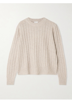 Allude - Ribbed Cashmere And Silk-blend Sweater - Neutrals - x small,small,medium,large,x large