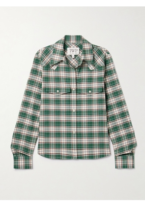 TWP - New Carter Checked Cotton-flannel Shirt - Green - xx small,x small,small,medium,large,x large