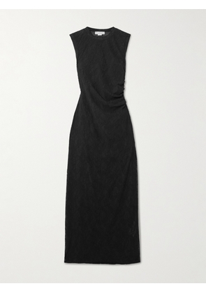 Stella McCartney - Ruched Stretch Recycled-lace Maxi Dress - Black - xx small,x small,small,medium,large,x large
