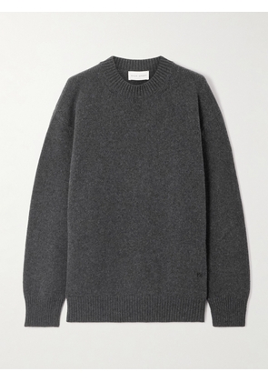 HIGH SPORT - Georgia Embroidered Wool And Cashmere-blend Sweater - Gray - x small,small,medium,large,x large