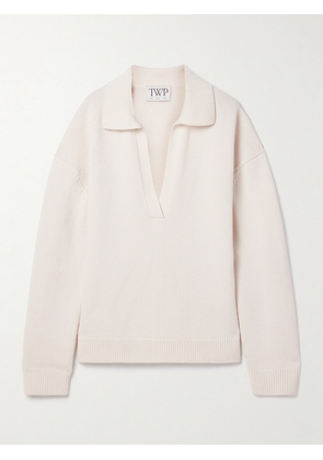 TWP - Cashmere Polo Sweater - Ivory - xx small,x small,small,medium,large,x large