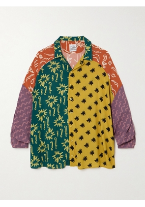 Donde Esteban - Estrellitas Printed Crepe Shirt - Yellow - x small,small,medium,large,x large