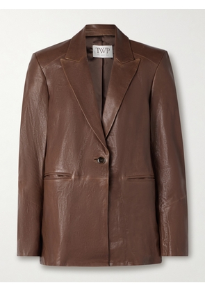 TWP - James Leather Blazer - Brown - xx small,x small,small,medium,large