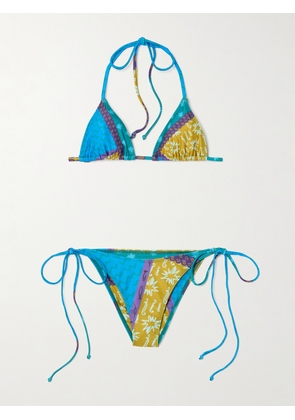 Donde Esteban - Estrellitas Printed Bikini - Blue - x small,small,medium,large,x large