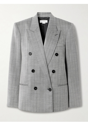 Stella McCartney - Double-breasted Pinstriped Wool-blend Twill Blazer - Gray - IT34,IT36,IT38,IT40,IT42,IT44,IT46,IT48