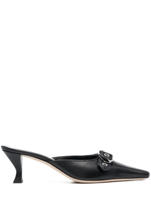 BY FAR Evelyn leather mules - Black