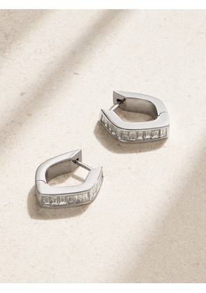 Anita Ko - Georgie 18-karat White Gold Diamond Hoop Earrings - Silver - One size